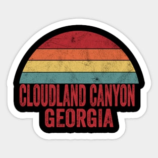 Vintage  Cloudland Canyon State Park Georgia Sticker